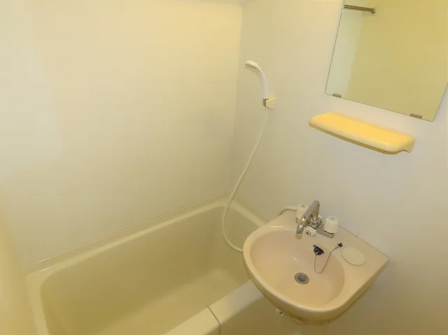 洗面台とユニット式のお風呂です