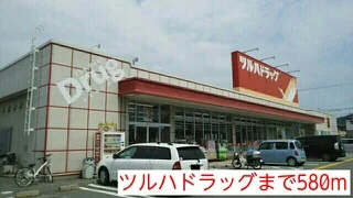 ツルハドラッグまで580m