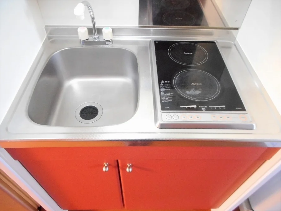 2口の電気コンロまたはIHコンロとなります