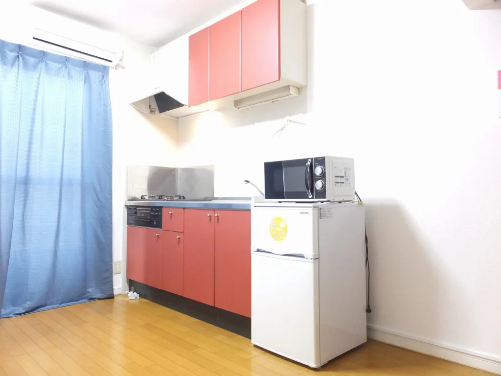 ３口ガスコンロ仕様のお部屋です。