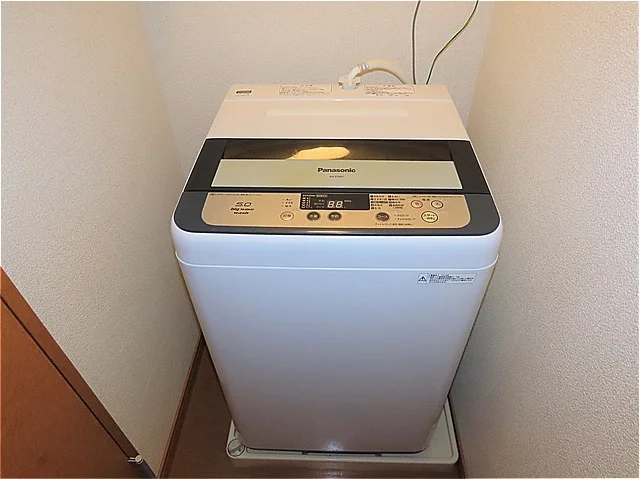 洗濯機も付いています