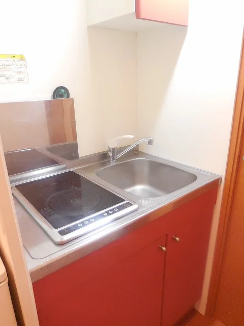 2口の電気コンロ付き