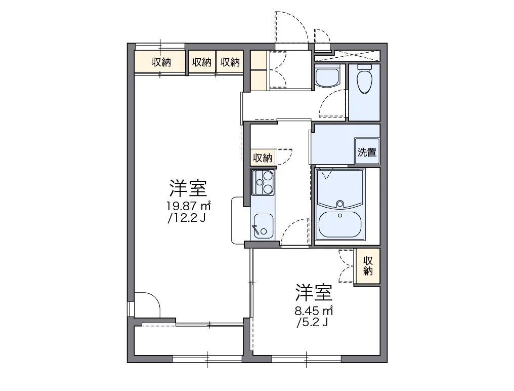 代表的な間取のため実際の間取とは異なる場合があります