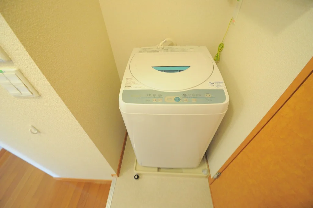 洗濯機前スペースは目隠しすれば脱衣所になるんです