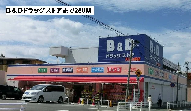 B&Dドラッグまで250m
