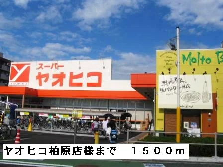 ヤオヒコ柏原店様まで1500m