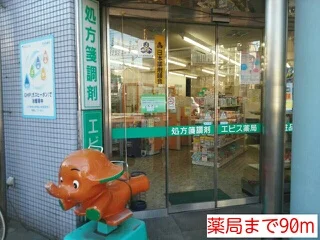 薬局まで90m
