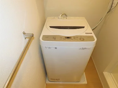 洗濯機も付いています