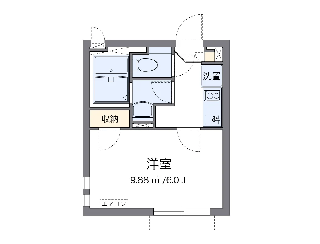代表的な間取のため実際の間取とは異なる場合があります