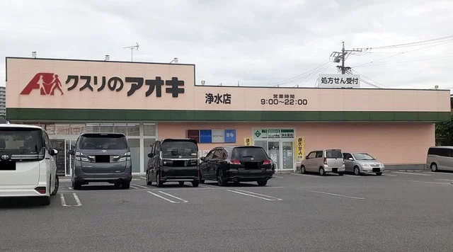 クスリのアオキまで1100m