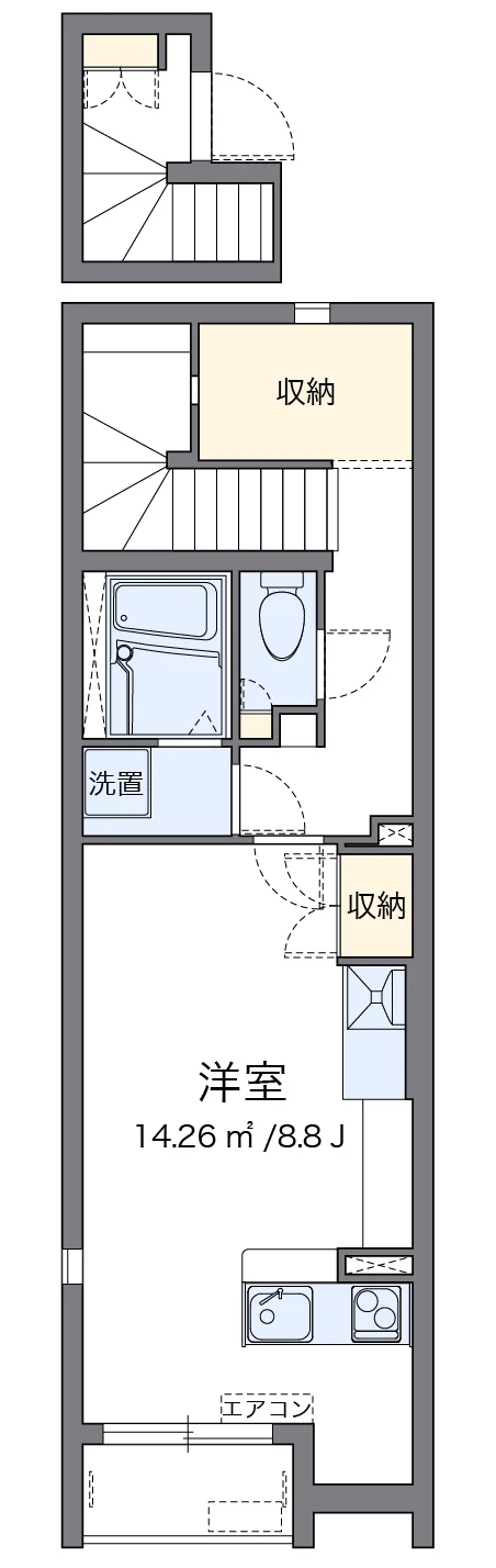代表的な間取のため実際の間取とは異なる場合があります