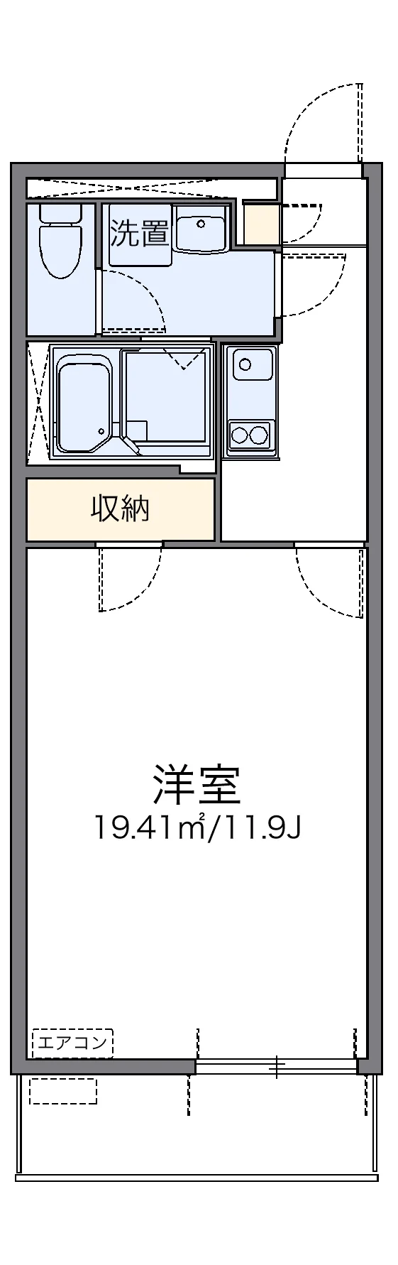 代表的な間取のため実際の間取とは異なる場合があります