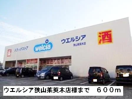 ウエルシア狭山茱萸木店様まで600m