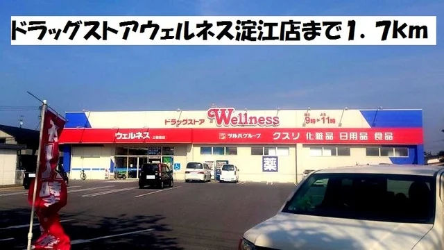 ドラッグストアウェルネス淀江店まで1700m
