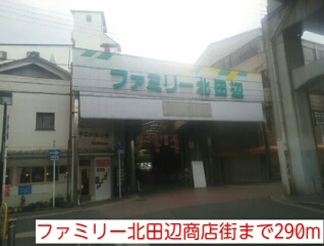 ファミリー北田辺商店街まで290m