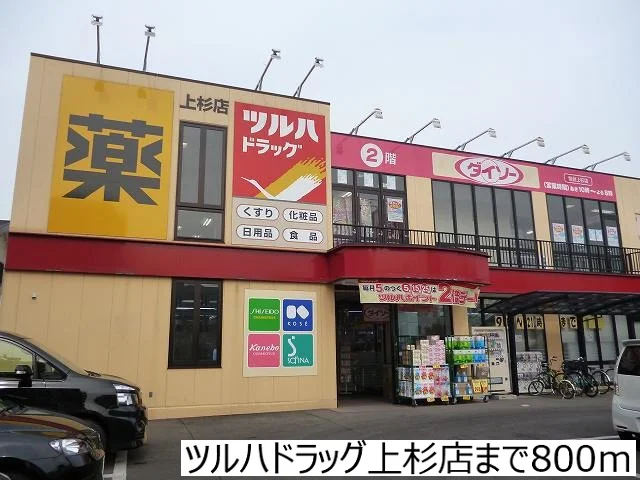 ツルハドラッグ上杉店まで800m