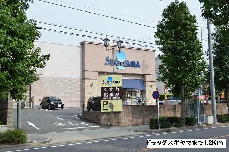 ドラッグスギヤマまで1200m