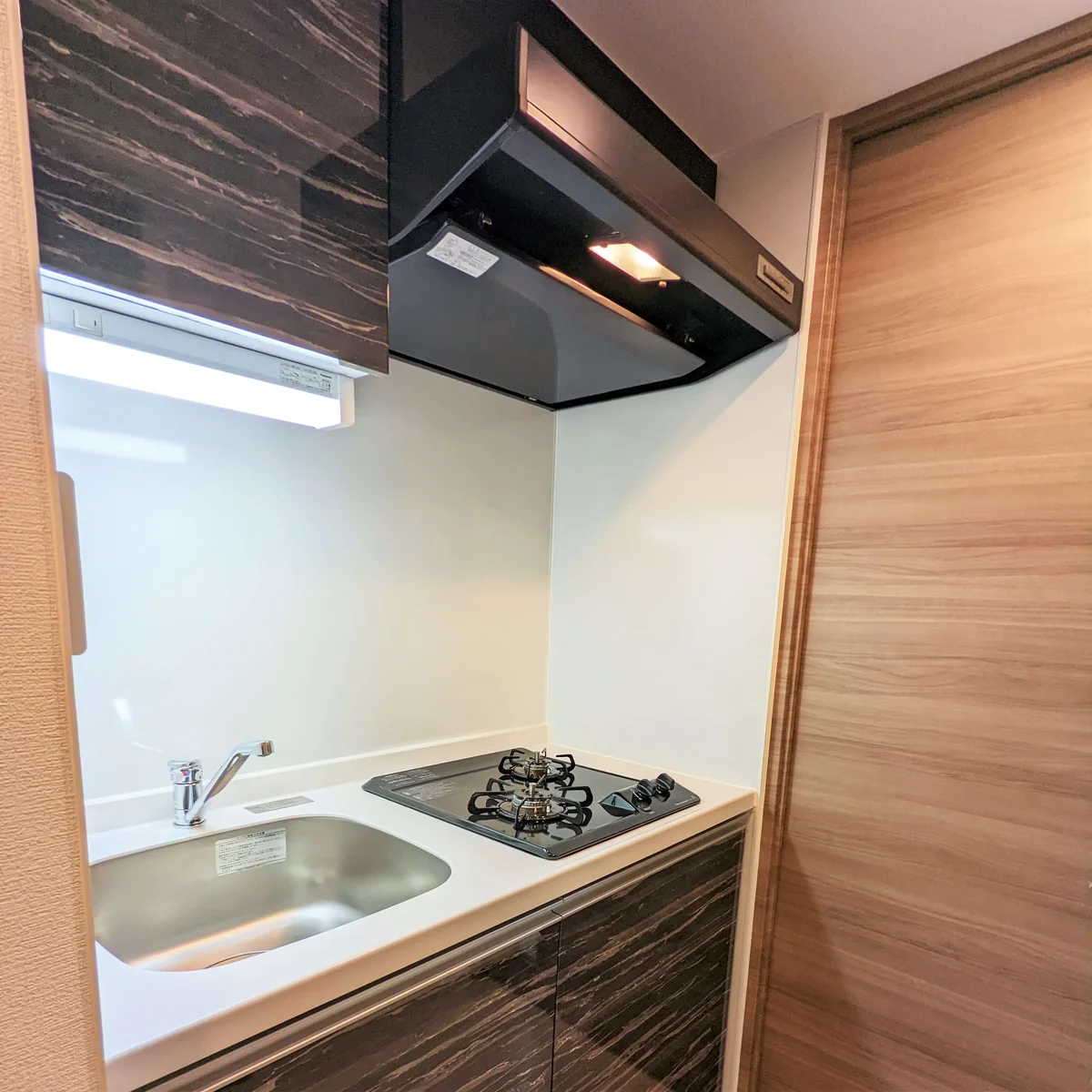 2口ガスコンロ付いてます