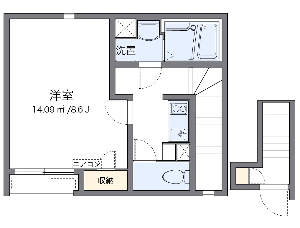 代表的な間取のため実際の間取とは異なる場合があります