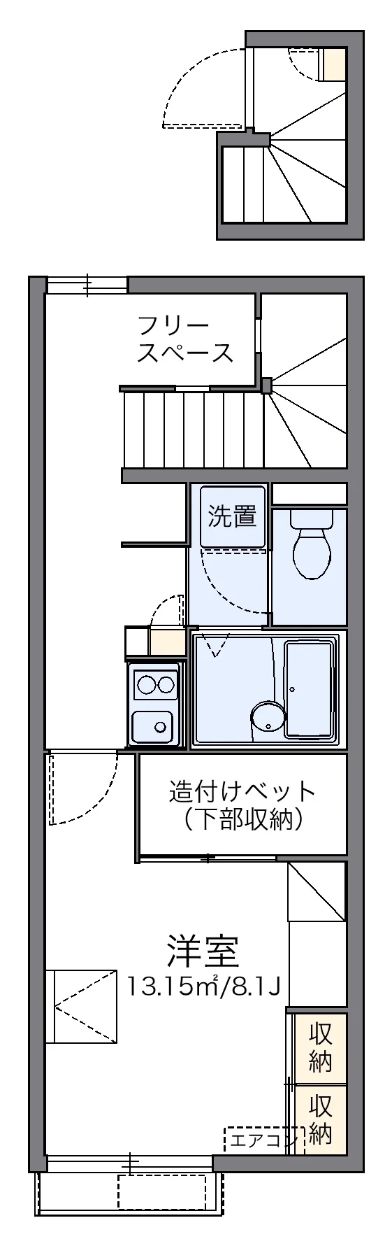 代表的な間取のため実際の間取とは異なる場合があります