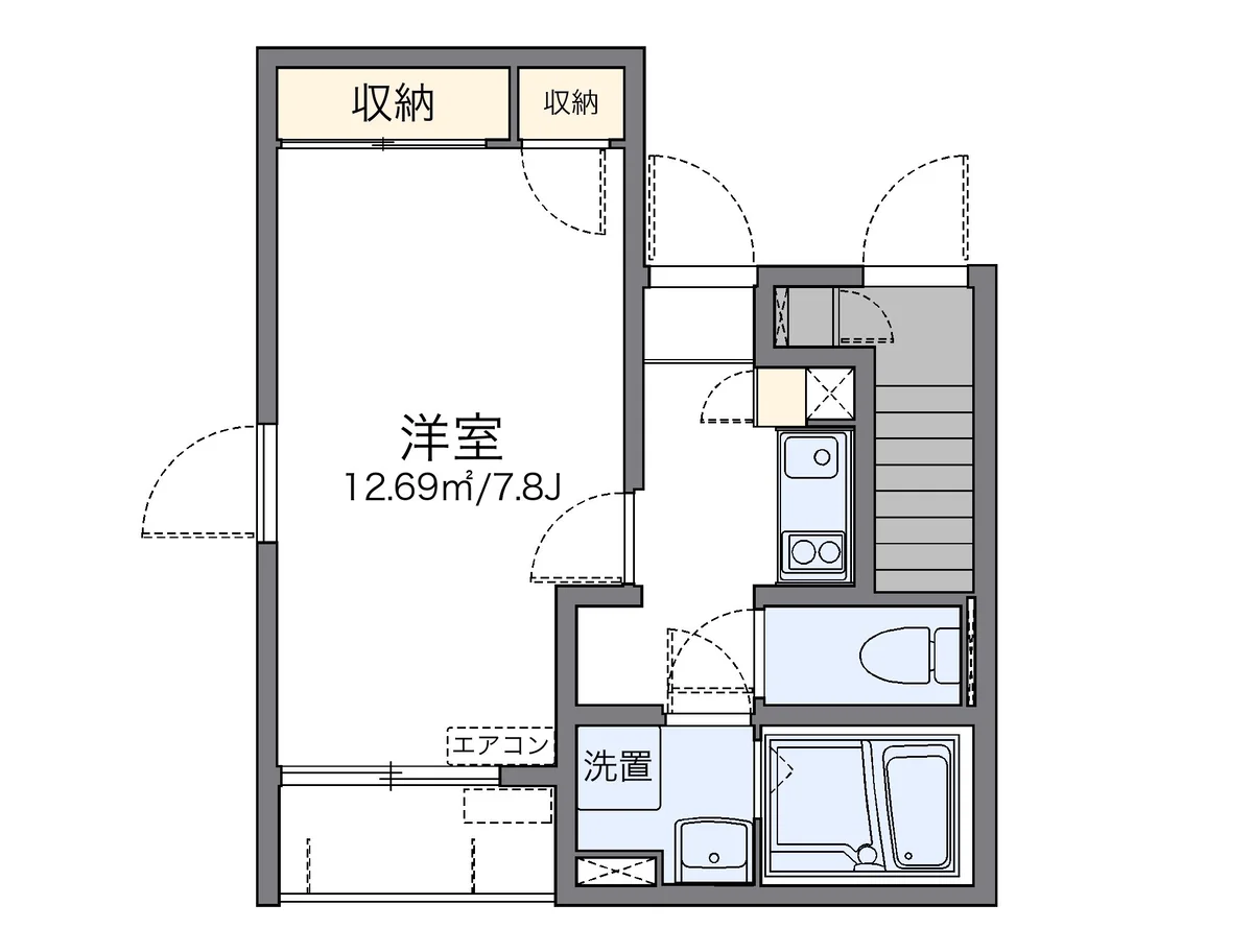 代表的な間取のため実際の間取とは異なる場合があります