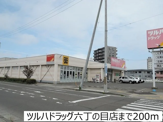 ツルハドラッグ六丁の目店まで200m