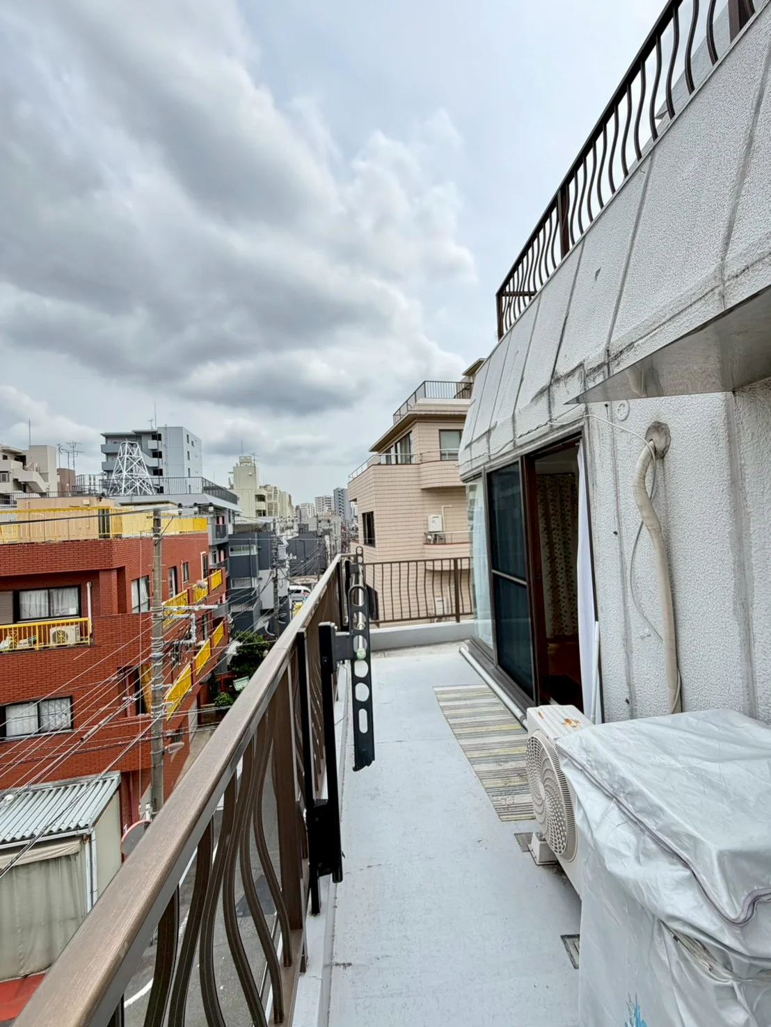 角部屋のため、広々バルコニー付き