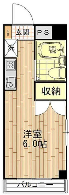 使いやすい長方形の間取りです。