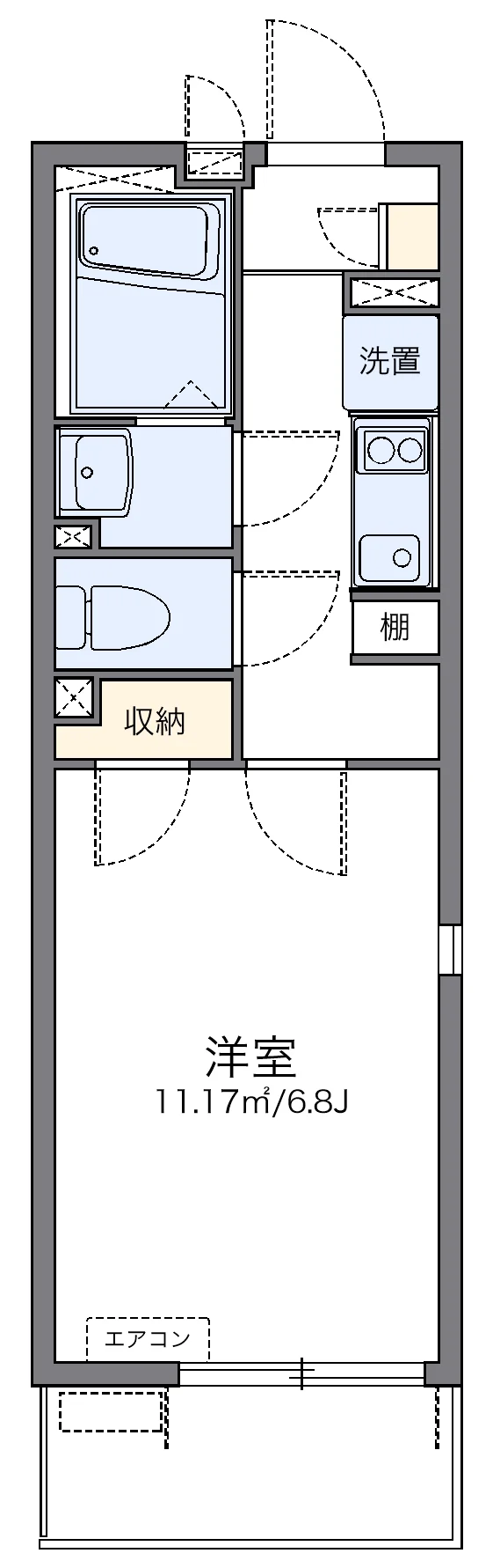 代表的な間取のため実際の間取とは異なる場合があります