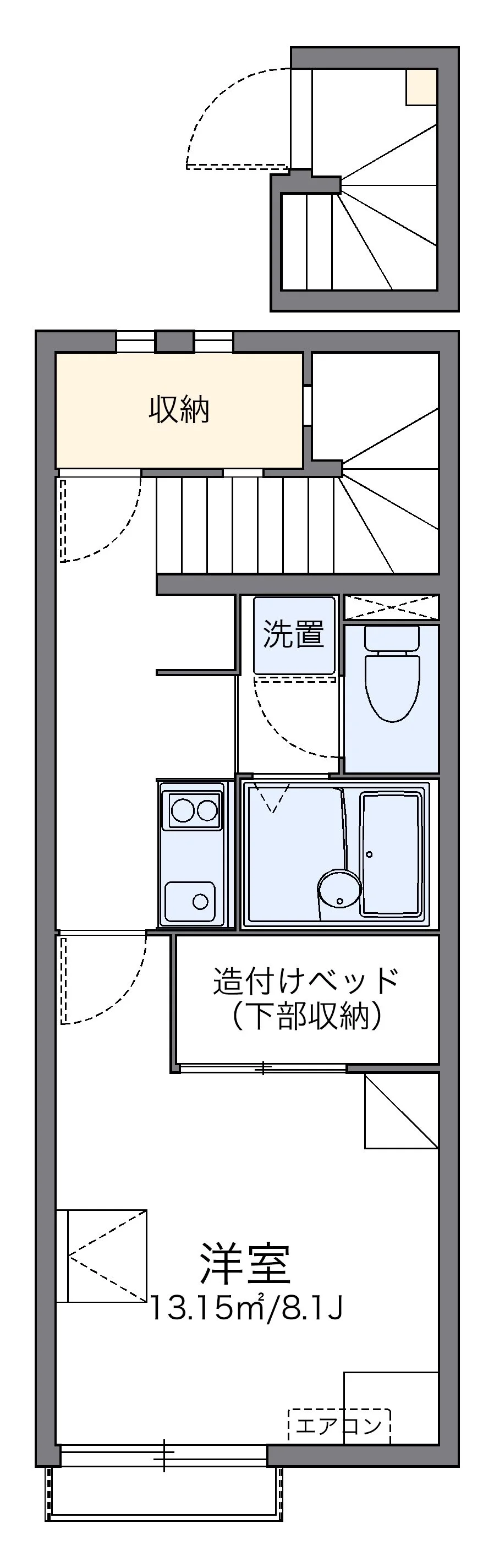 代表的な間取のため実際の間取とは異なる場合があります