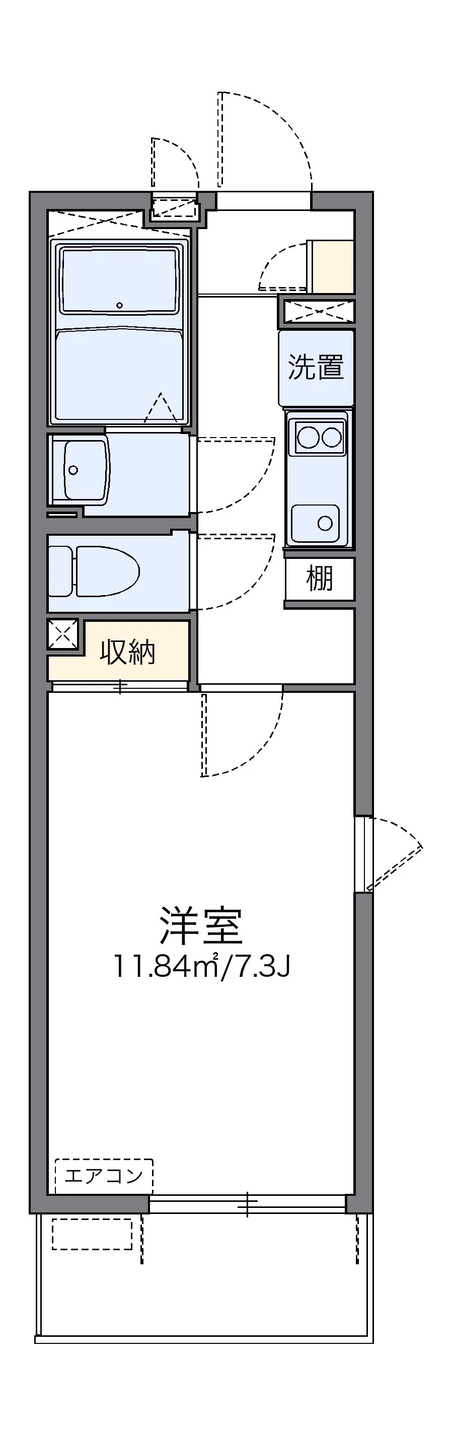 代表的な間取のため実際の間取とは異なる場合があります