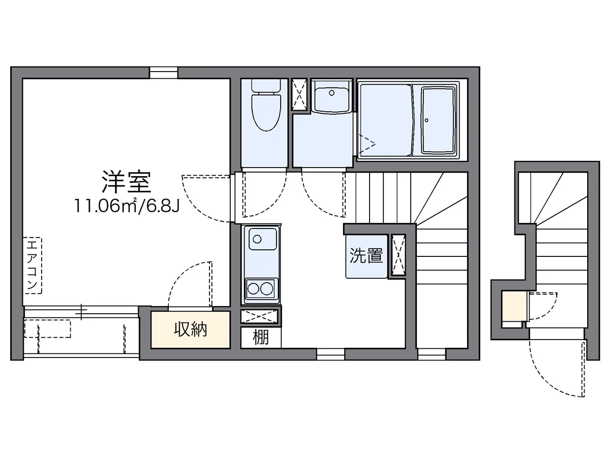 代表的な間取のため実際の間取とは異なる場合があります
