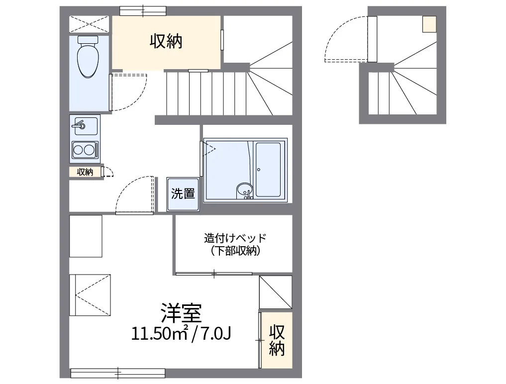 代表的な間取のため実際の間取とは異なる場合があります