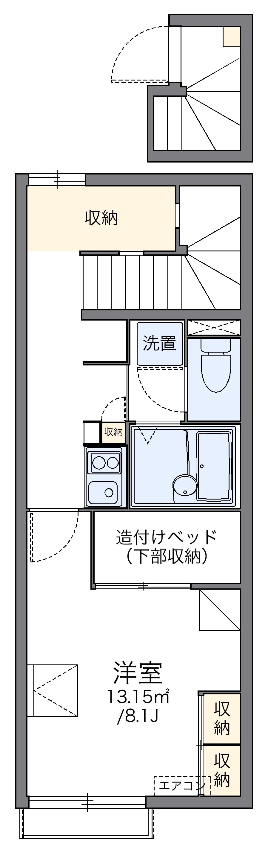 代表的な間取のため実際の間取とは異なる場合があります