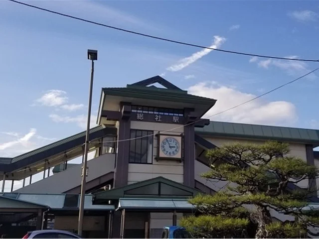 総社駅まで7400m
