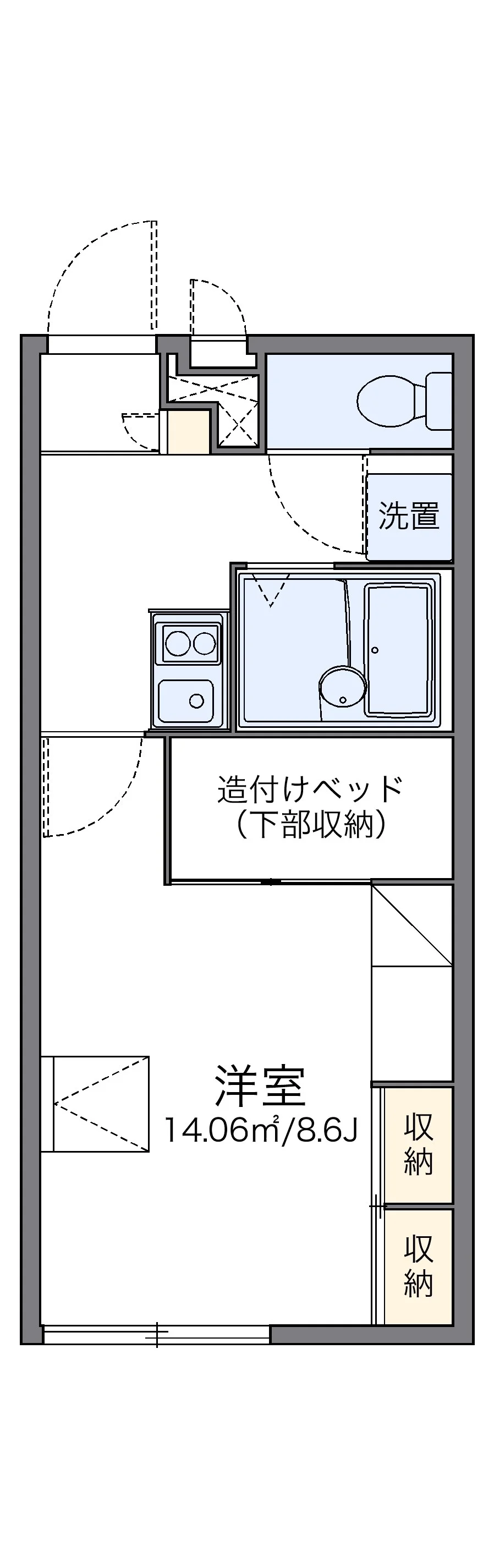 代表的な間取のため実際の間取とは異なる場合があります