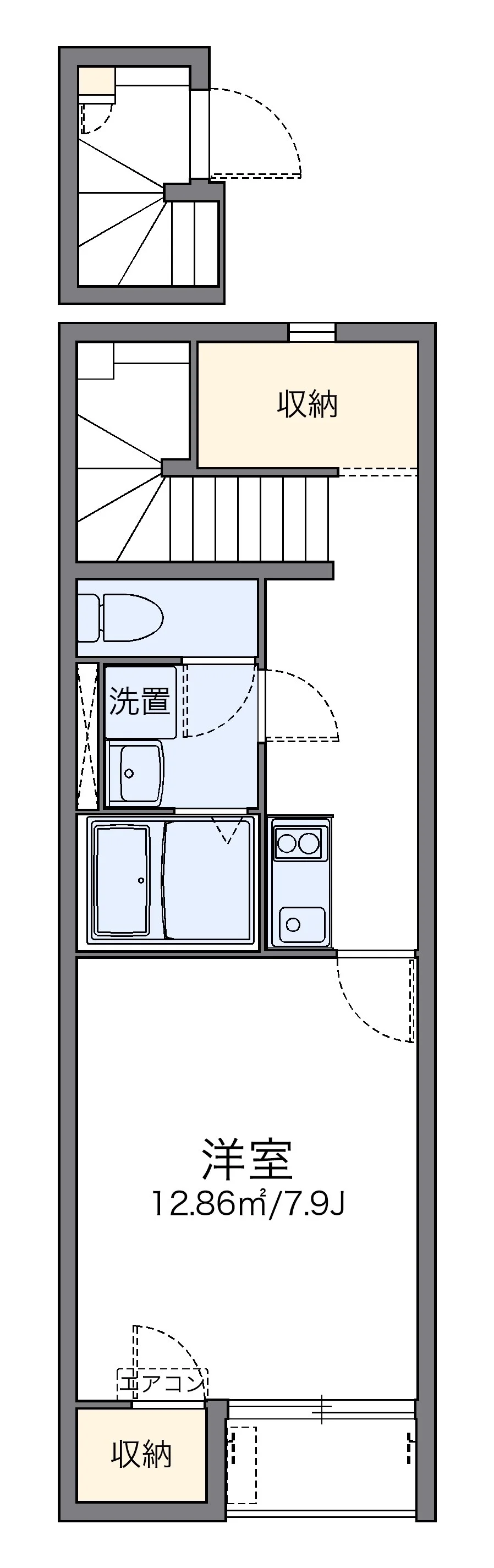 代表的な間取のため実際の間取とは異なる場合があります