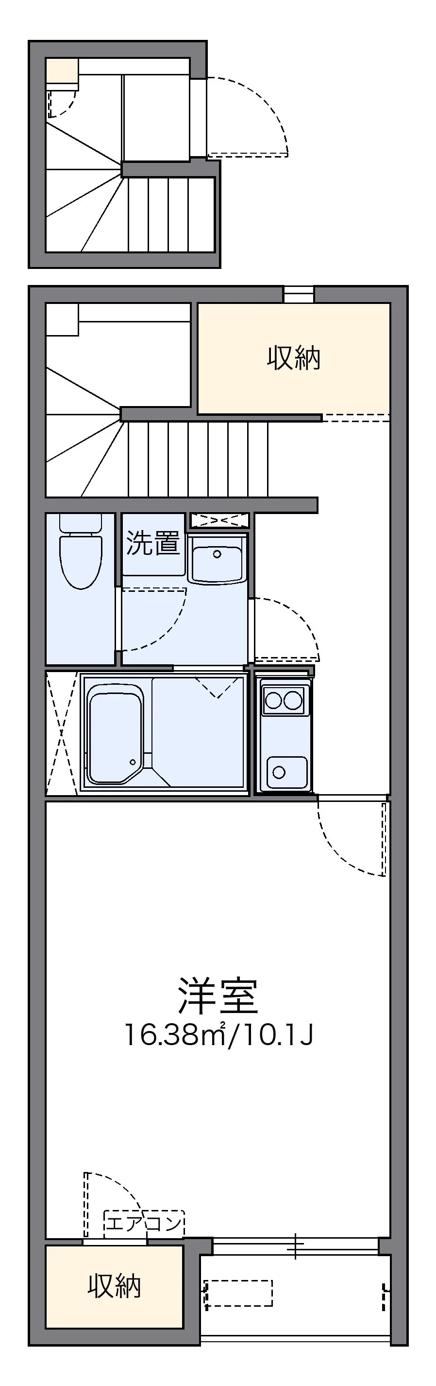 代表的な間取のため実際の間取とは異なる場合があります