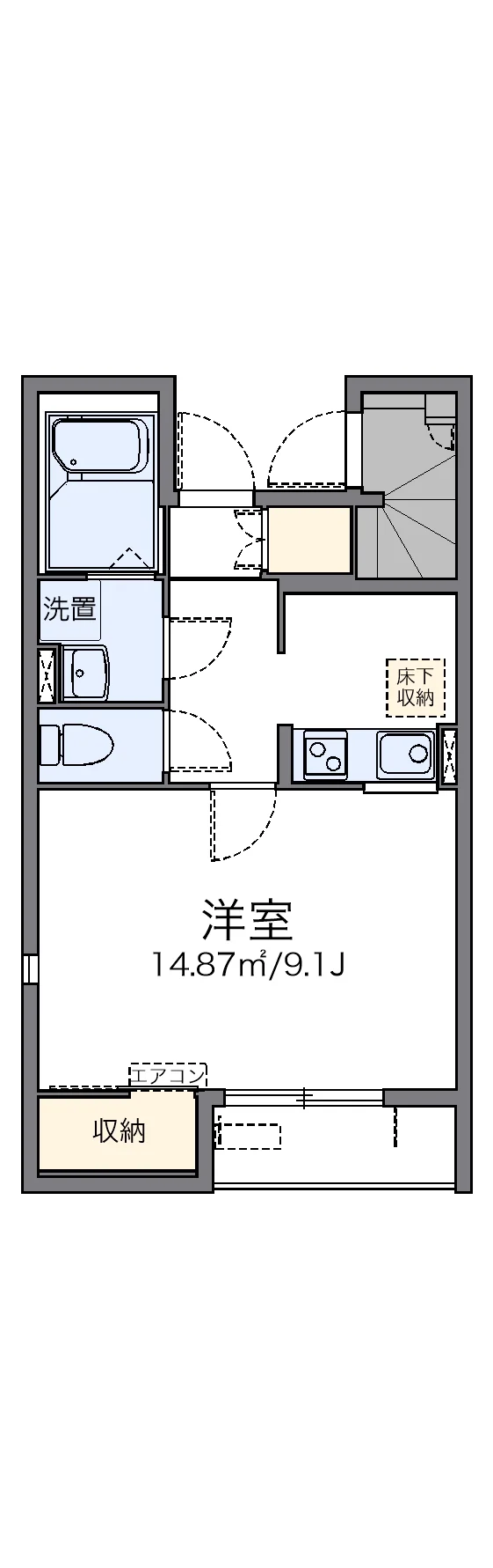 代表的な間取のため実際の間取とは異なる場合があります