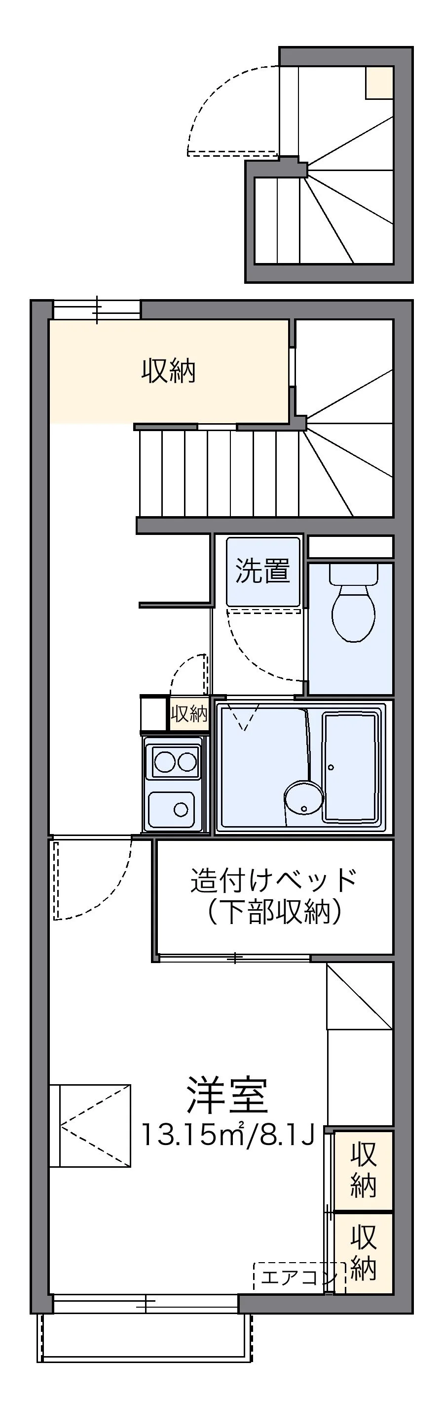 代表的な間取のため実際の間取とは異なる場合があります
