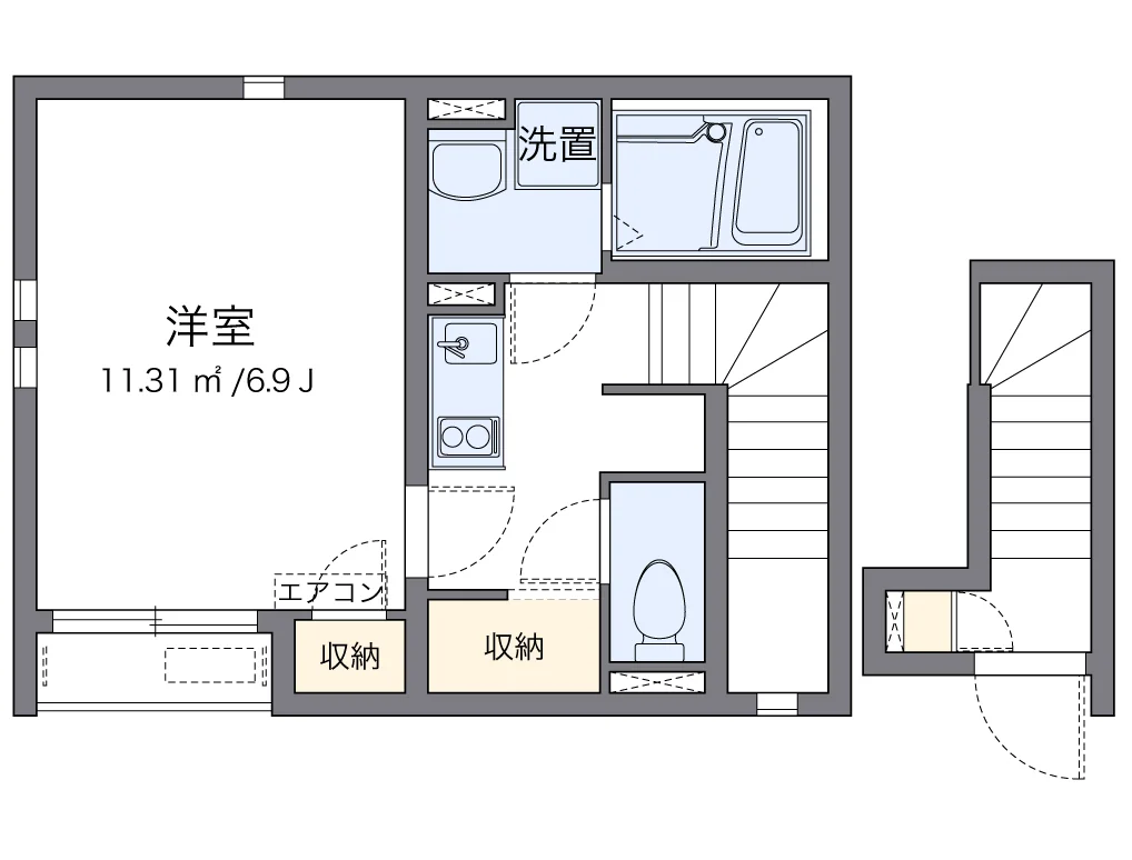 代表的な間取のため実際の間取とは異なる場合があります