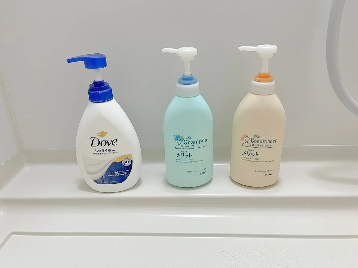 ボディソープ、シャンプー、トリートメントをご用意しています🧴すぐに買いに行かなくても大丈夫です♪
