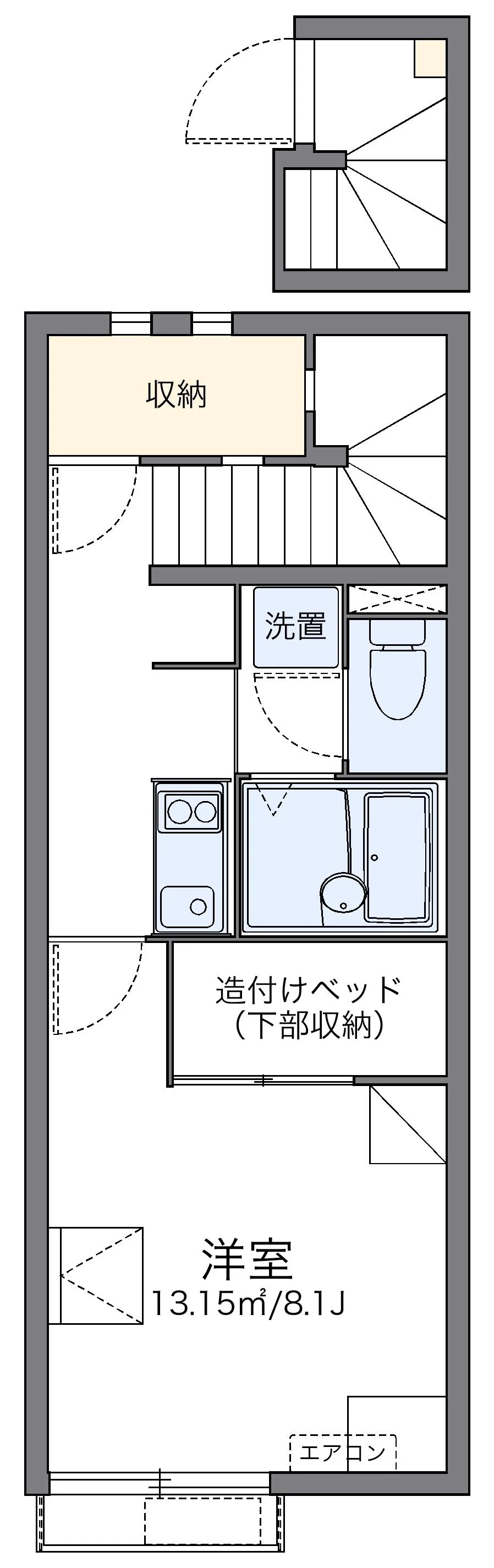 代表的な間取のため実際の間取とは異なる場合があります