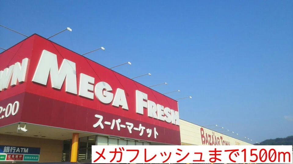 メガフレッシュまで1500m