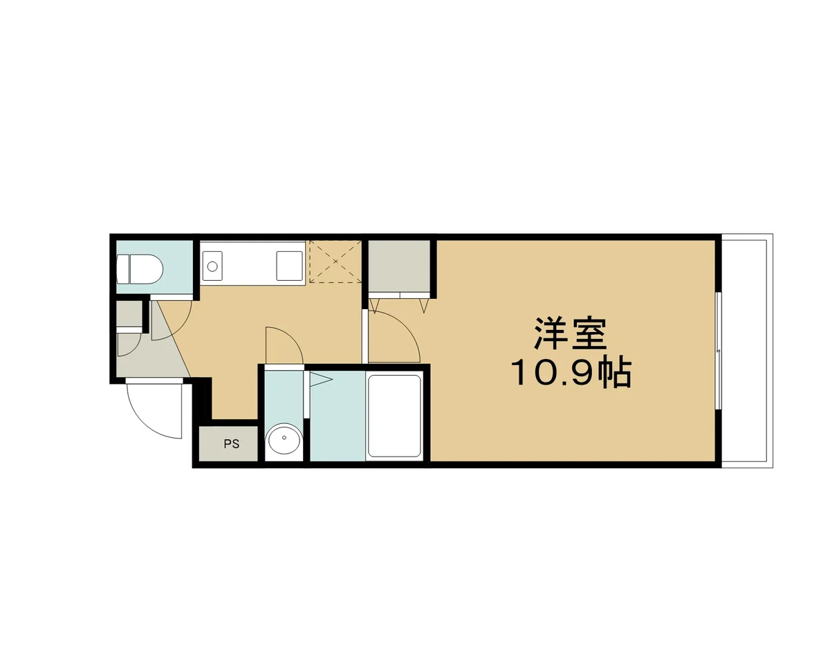 広めのバス・トイレセパレートの使い勝手の良い間取りです☆