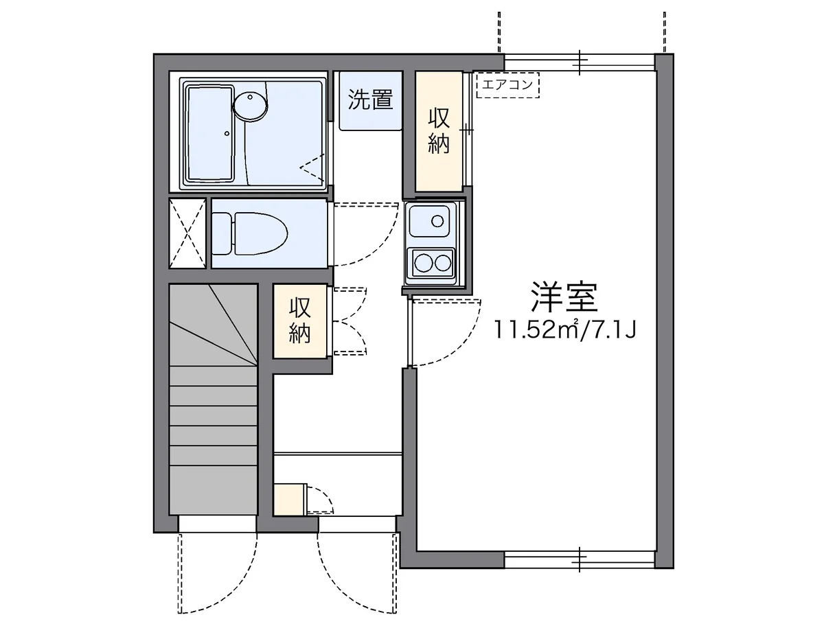 代表的な間取のため実際の間取とは異なる場合があります
