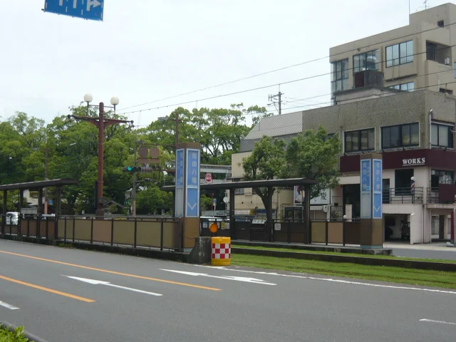 荒田八幡電停まで450m