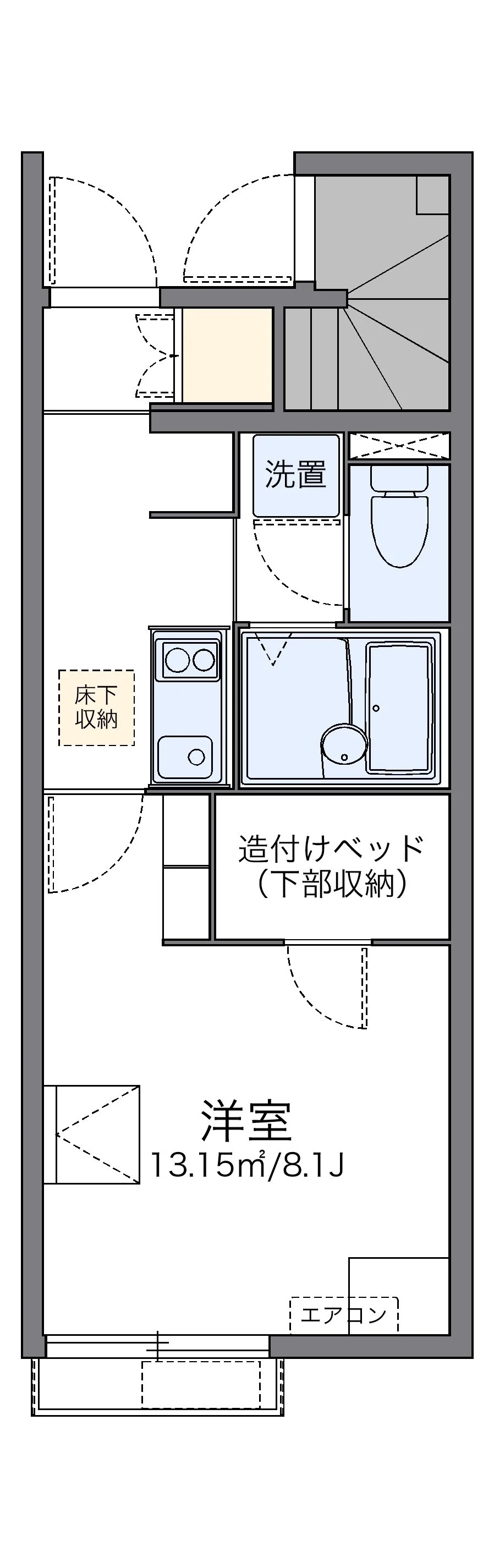 代表的な間取のため実際の間取とは異なる場合があります