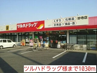 ツルハドラッグ様まで1030m