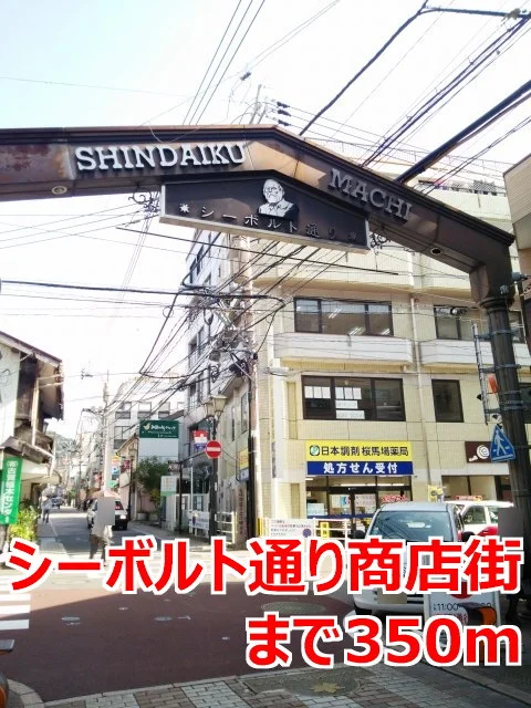 シーボルト通り商店街まで350m